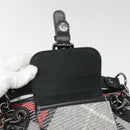 BURBERRY Nova Check Blue Label Chain Hand Bag Wool Gray Auth 92080-22