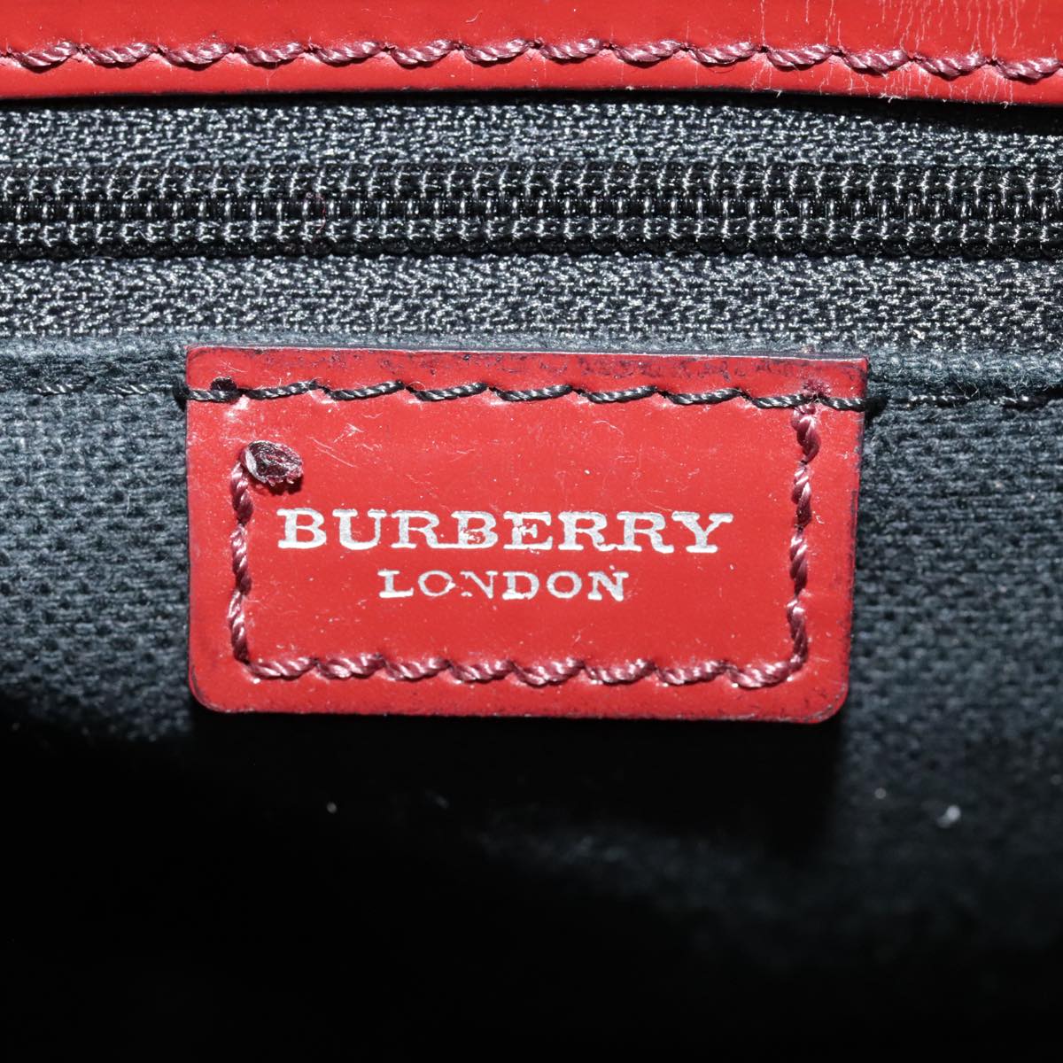 BURBERRY Nova Check Shoulder Bag PVC Leather Silver Beige Red Auth 92084