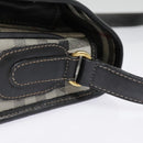 Burberrys Nova Check Shoulder Bag PVC Leather Gray Gold Auth 92087-18