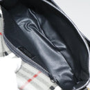 Burberrys Nova Check Shoulder Bag PVC Leather Gray Gold Auth 92087-12