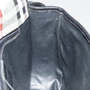 Burberrys Nova Check Shoulder Bag PVC Leather Gray Gold Auth 92087-23