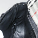 Burberrys Nova Check Shoulder Bag PVC Leather Gray Gold Auth 92087-24