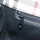 Burberrys Nova Check Shoulder Bag PVC Leather Gray Gold Auth 92087-25