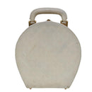 CHANEL Vanity Hand Bag Leather White CC Auth 92088-2