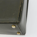 CELINE Hand Bag Leather Green Gold Auth 92104-15