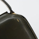 CELINE Hand Bag Leather Green Gold Auth 92104-17