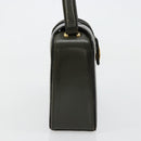 CELINE Hand Bag Leather Green Gold Auth 92104-4