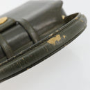 CELINE Hand Bag Leather Green Gold Auth 92104-8
