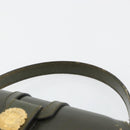 CELINE Hand Bag Leather Green Gold Auth 92104-9
