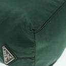 PRADA Hand Bag Nylon Plastic Khaki Black Silver Auth 92115-15