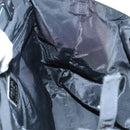 PRADA Hand Bag Nylon Plastic Khaki Black Silver Auth 92115-21