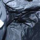 PRADA Hand Bag Nylon Plastic Khaki Black Silver Auth 92115-22