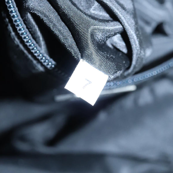 PRADA Hand Bag Nylon Plastic Khaki Black Silver Auth 92115