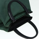PRADA Hand Bag Nylon Plastic Khaki Black Silver Auth 92115-7