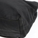 PRADA Hand Bag Nylon Plastic Black Clear Silver Auth 92116-14