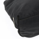PRADA Hand Bag Nylon Plastic Black Clear Silver Auth 92116-15