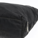 PRADA Hand Bag Nylon Plastic Black Clear Silver Auth 92116-9
