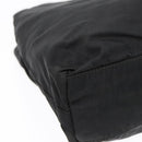 PRADA Hand Bag Nylon Plastic Black Clear Silver Auth 92116-16