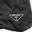 PRADA Hand Bag Nylon Plastic Black Clear Silver Auth 92116-17