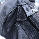 PRADA Hand Bag Nylon Plastic Black Clear Silver Auth 92116-20