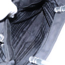 PRADA Hand Bag Nylon Plastic Black Clear Silver Auth 92116-22