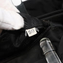 PRADA Hand Bag Nylon Plastic Black Clear Silver Auth 92116-12