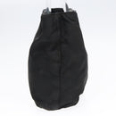 PRADA Hand Bag Nylon Plastic Black Clear Silver Auth 92116-4