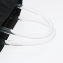 PRADA Hand Bag Nylon Plastic Black Clear Silver Auth 92116-7