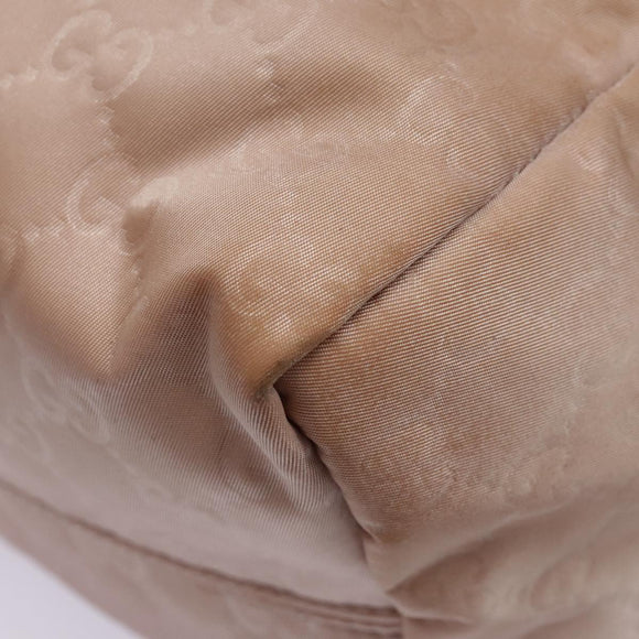 GUCCI GG Nylon Tote Bag Pink Brown Gold 282439 Auth 92132