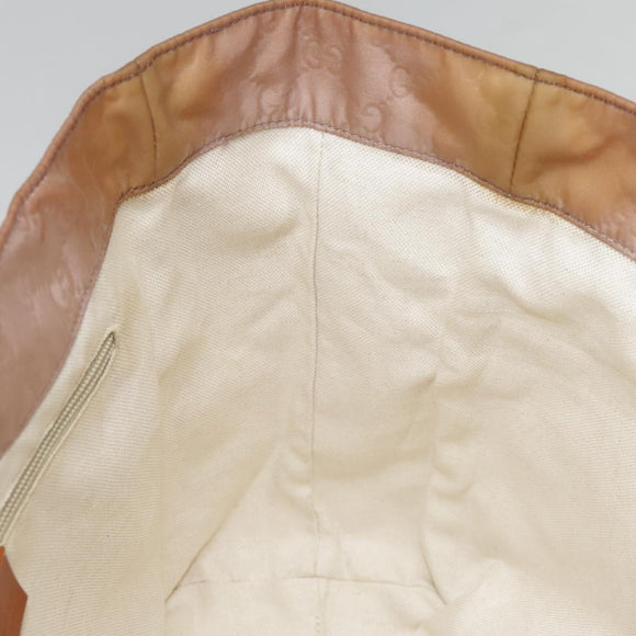 GUCCI GG Nylon Tote Bag Pink Brown Gold 282439 Auth 92132