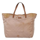 GUCCI GG Nylon Tote Bag Pink Brown Gold 282439 Auth 92132-13