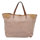 GUCCI GG Nylon Tote Bag Pink Brown Gold 282439 Auth 92132-2