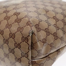 GUCCI GG Crystal Tote Bag Coated Canvas Beige Gold 189896 Auth 92133-15