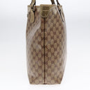 GUCCI GG Crystal Tote Bag Coated Canvas Beige Gold 189896 Auth 92133-4