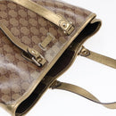 GUCCI GG Crystal Tote Bag Coated Canvas Beige Gold 189896 Auth 92133-6