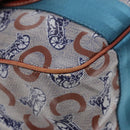 CELINE C Sulky Shoulder Bag PVC Gray Brown gold Auth 92150-16