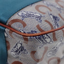 CELINE C Sulky Shoulder Bag PVC Gray Brown gold Auth 92150-17