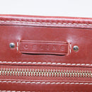 CELINE C Sulky Shoulder Bag PVC Gray Brown gold Auth 92150-18