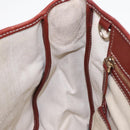 CELINE C Sulky Shoulder Bag PVC Gray Brown gold Auth 92150-20