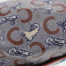 CELINE C Sulky Shoulder Bag PVC Gray Brown gold Auth 92150-7