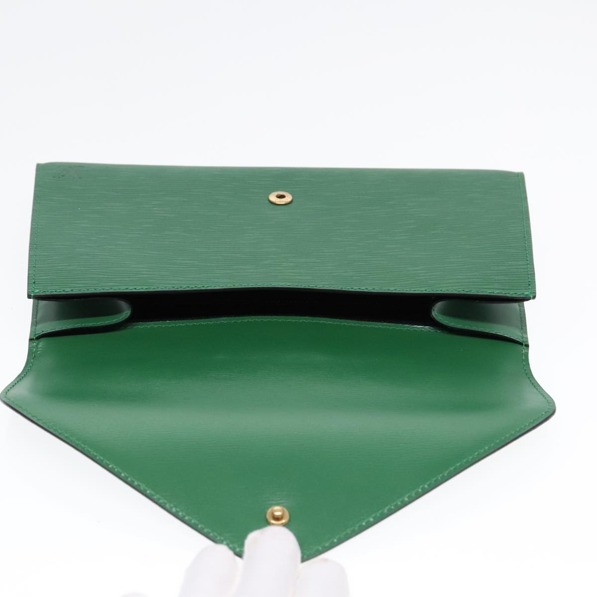 LOUIS VUITTON Epi Art Deco Clutch Bag Green M52634 LV Auth 92192