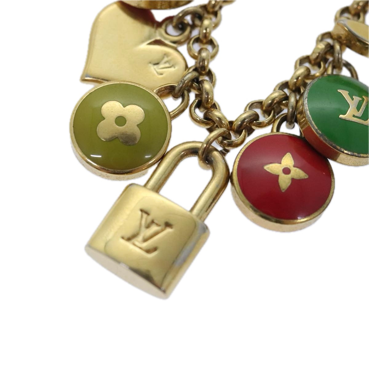 LOUIS VUITTON Monogram Porte Cles Chainne Pastilles Charm M66172 LV Auth 92208 - 0