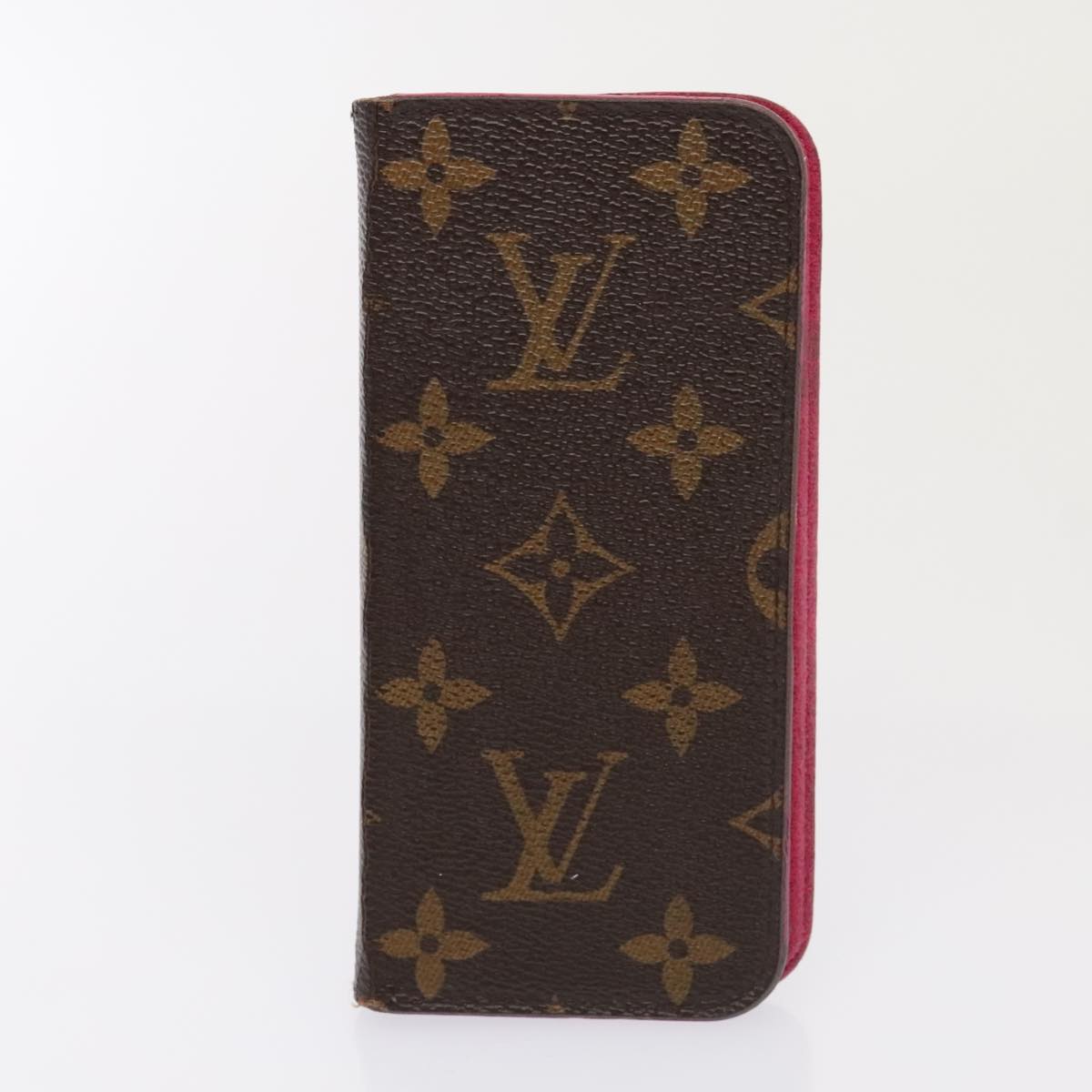 LOUIS VUITTON Monogram Epi Damier Graphite iPhone Case 10set Fuchsia Auth 92210