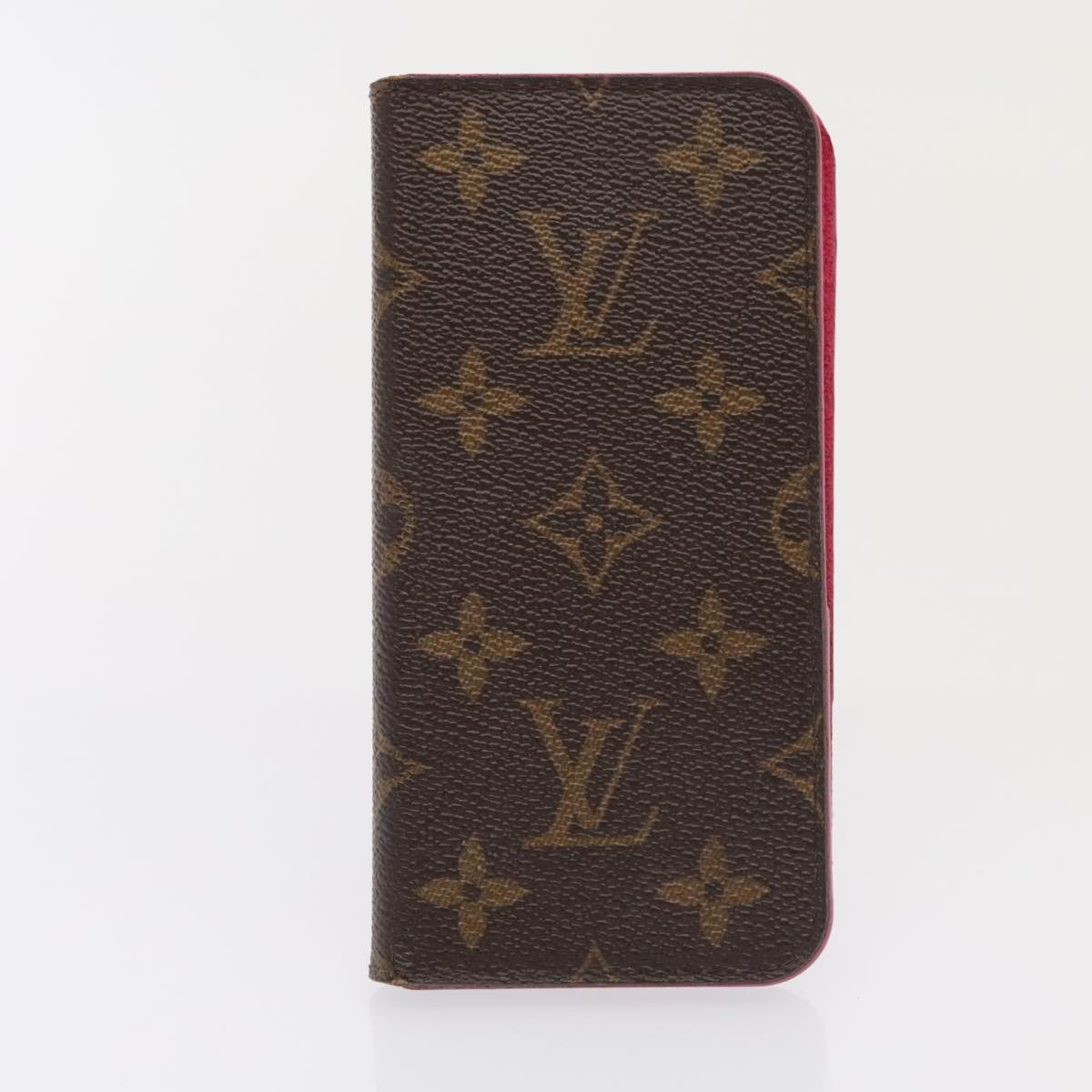 LOUIS VUITTON Monogram Epi Damier Graphite iPhone Case 10set Fuchsia Auth 92210