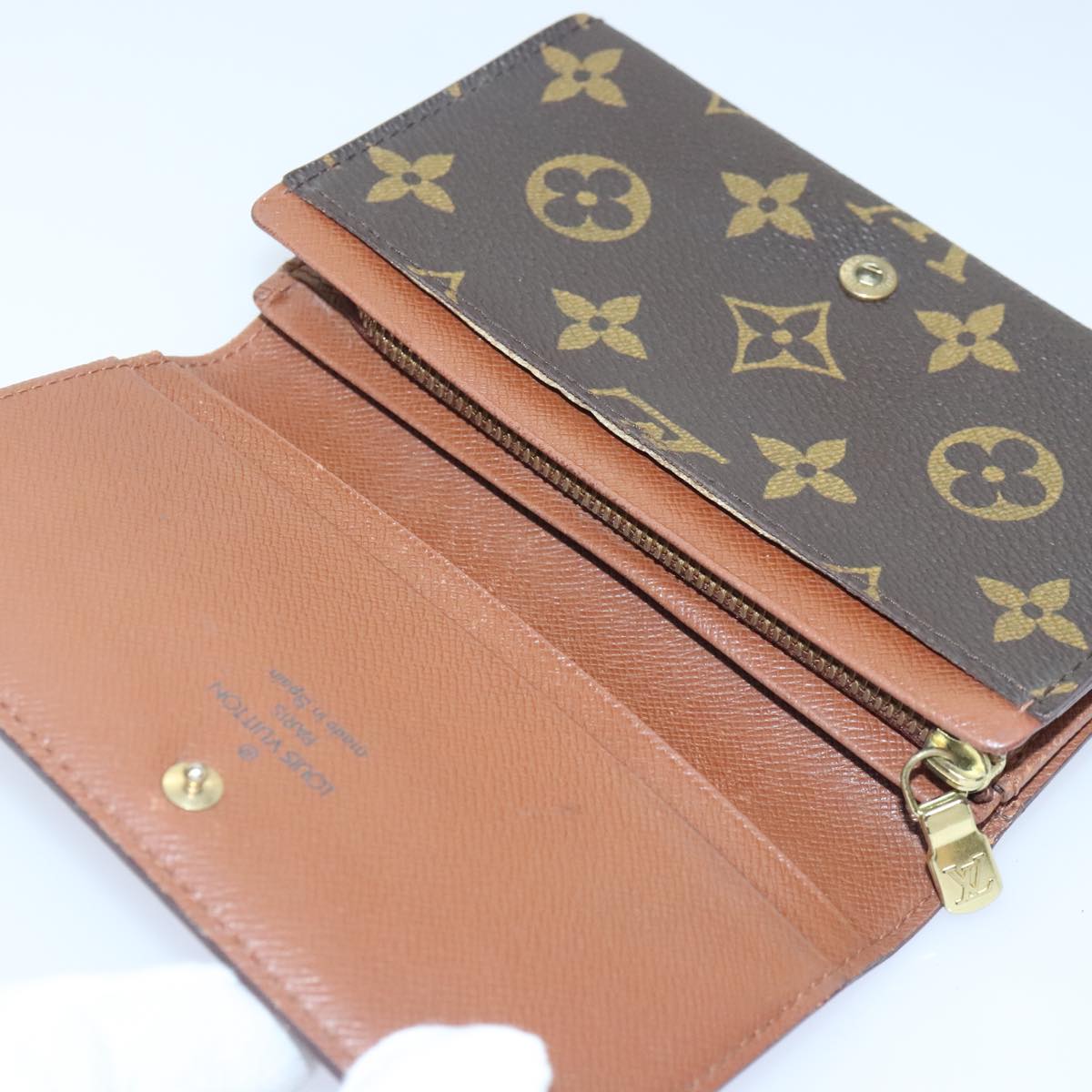 LOUIS VUITTON Monogram Portefeuille Tresol Wallet M61736 LV Auth 92212