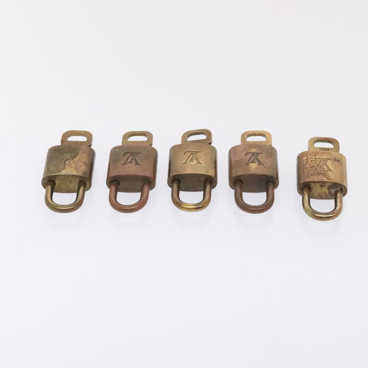 LOUIS VUITTON Padlock 10set metal Gold Tone LV Auth 92213