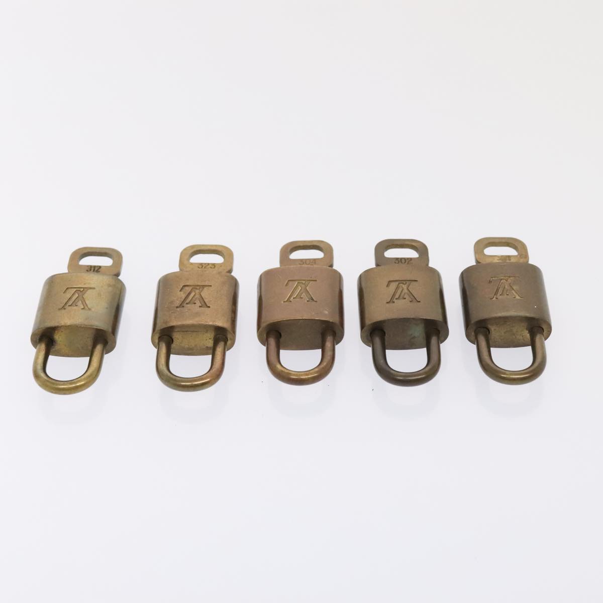 LOUIS VUITTON Padlock 10set metal Gold Tone LV Auth 92213