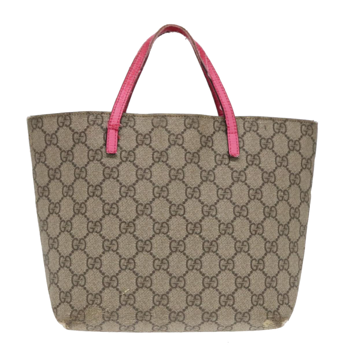 GUCCI GG Canvas Hand Bag Coated Canvas Beige Auth 92217