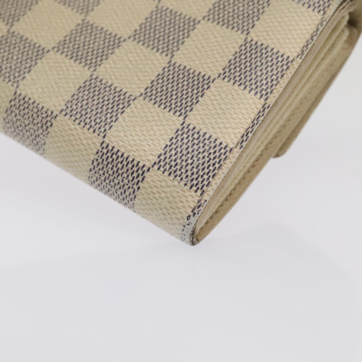 LOUIS VUITTON Damier Azur Portefeuille Sarah Long Wallet N63208 LV Auth 92253