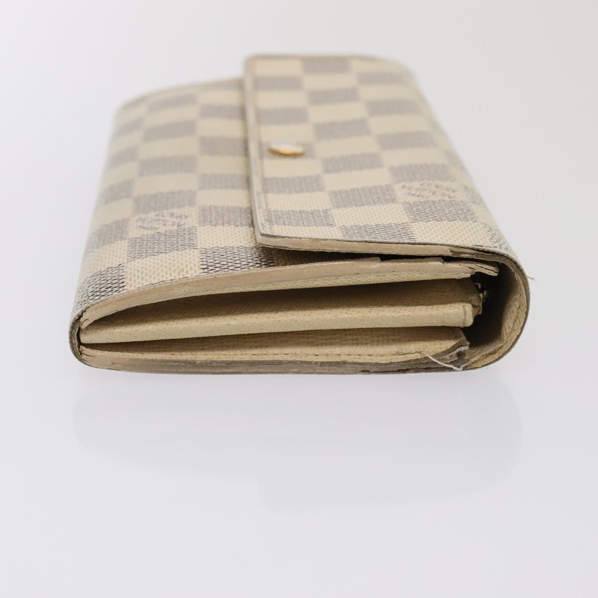 LOUIS VUITTON Damier Azur Portefeuille Sarah Long Wallet N63208 LV Auth 92253